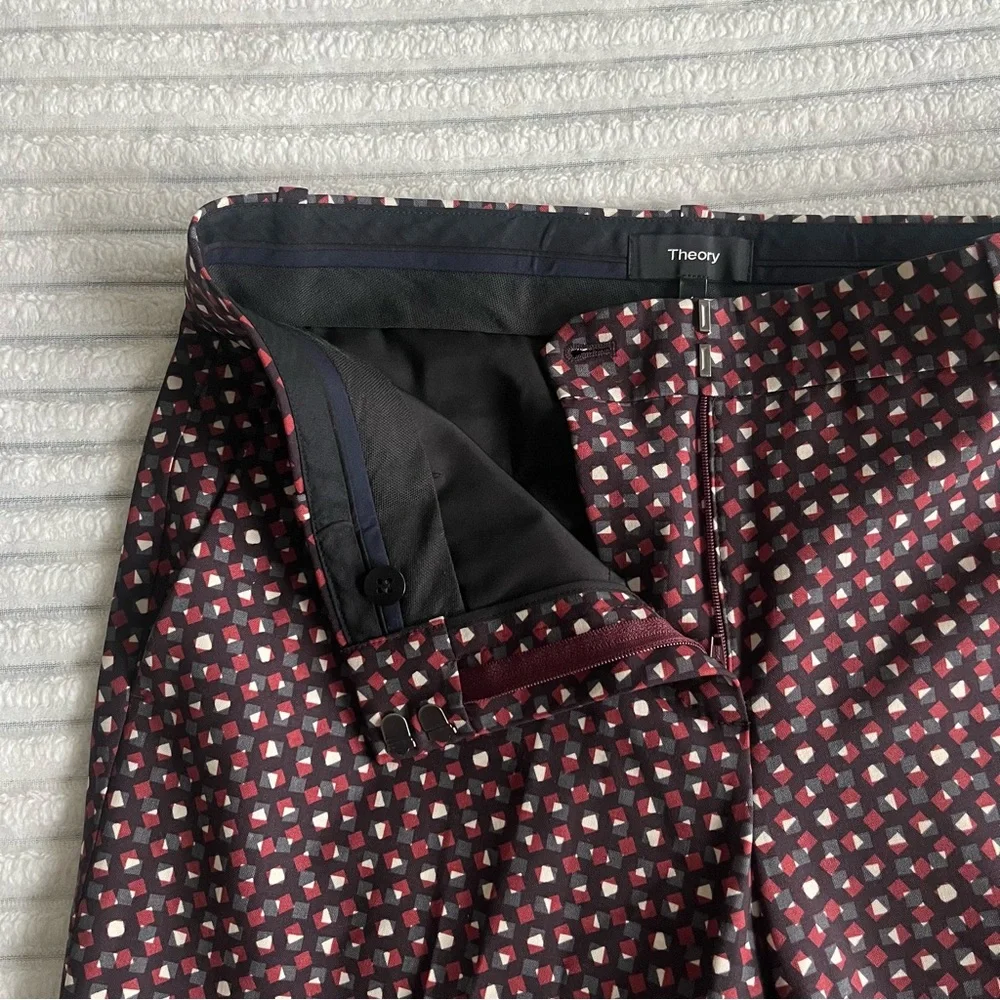 Theory Treeca Wool Abstract Pants